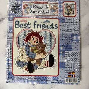 Raggedy Ann & Andy Best Friends Counted Cross Stitch Kit Vintage NEW